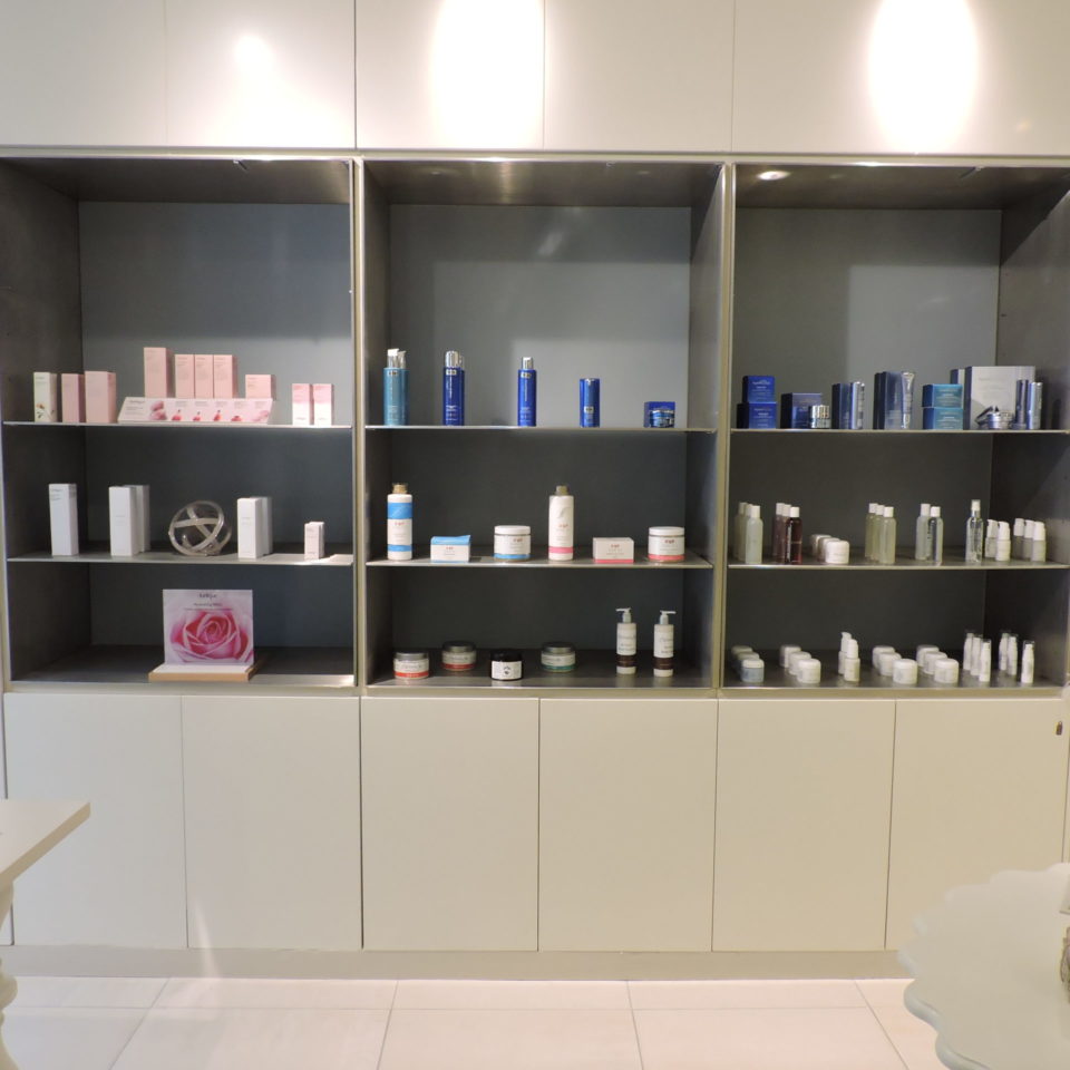 Photo of products for sale in the spa at The Graduate