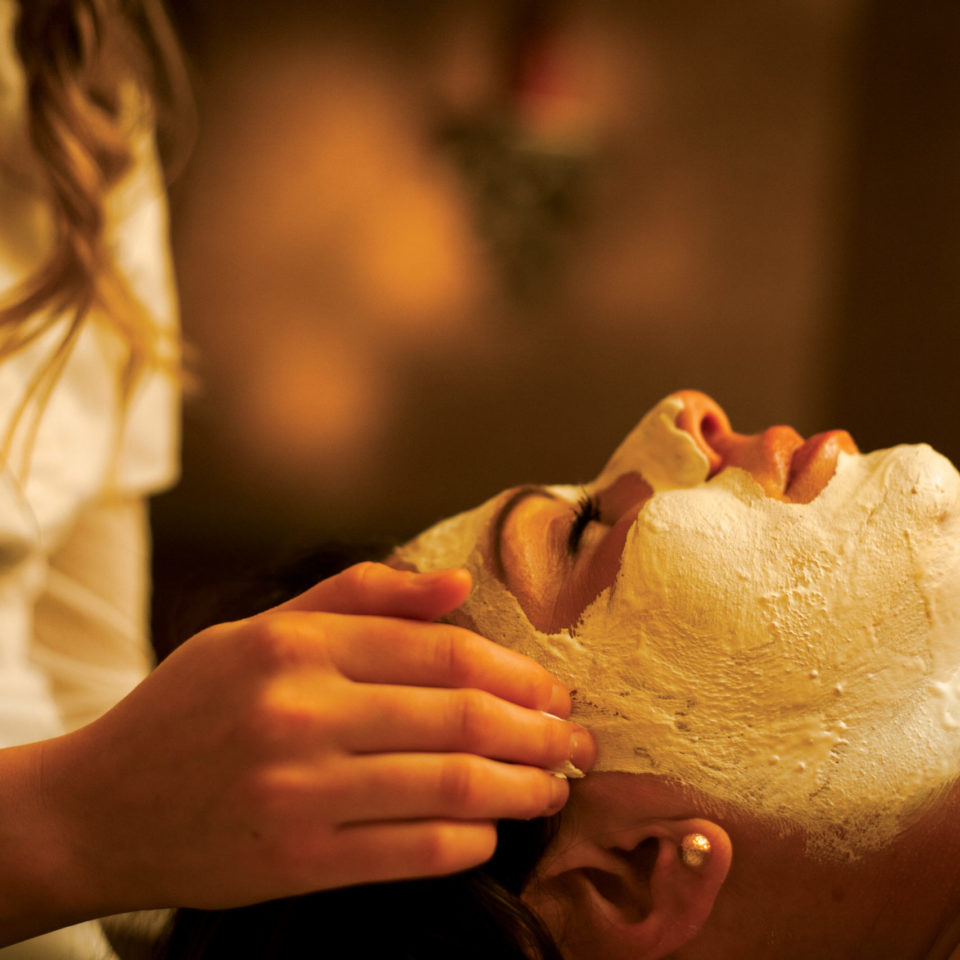 Guest receiving facial at spa in Providence, Rhode Island